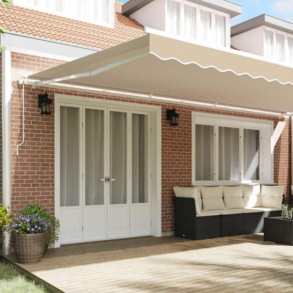 Toldo Retráctil Beige 600 X 300 Cm Tela Y Aluminio_2