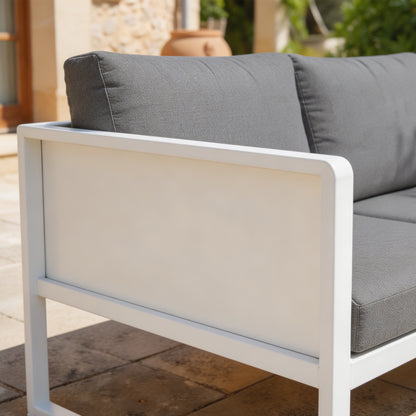 Outsunny Conjunto De Jardín Exterior De 4 Piezas En Forma De L Con Cojines Gris_4