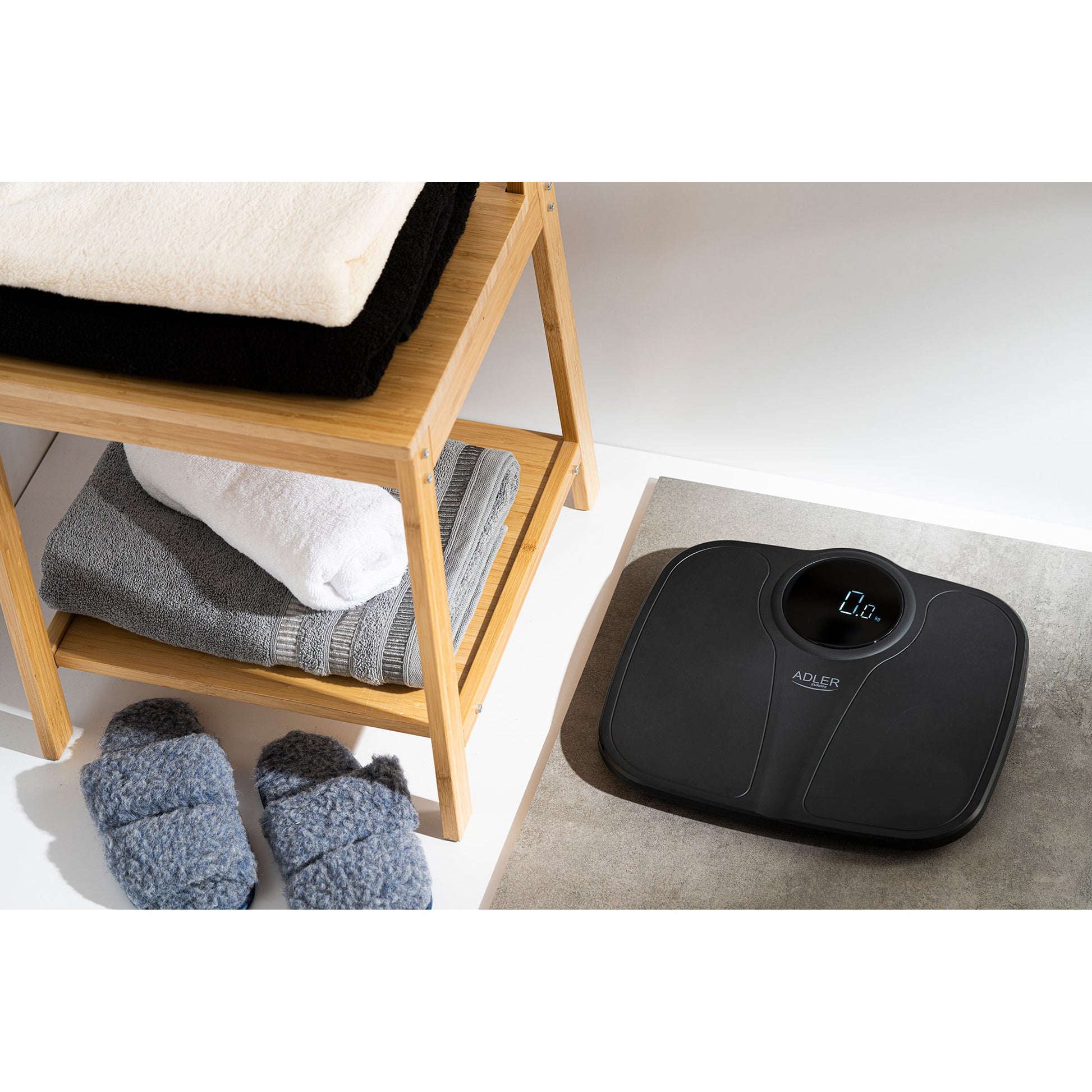 Báscula De Baño Digital, Alta Precisión 180kg, Pantalla Led Apagado Automático, Antideslizante, Briebe, Sc1124b, Negro