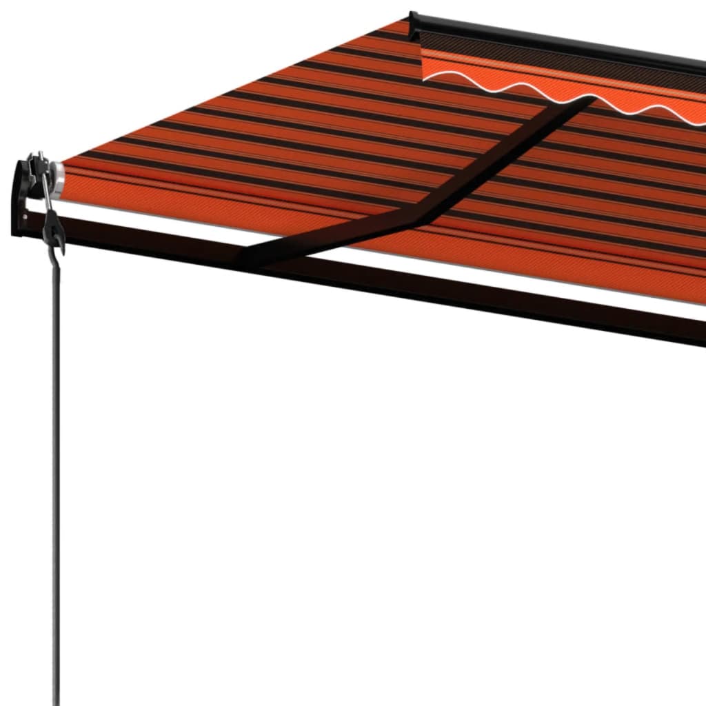 Toldo Automático Retráctil Naranja Y Marrón 450x300 Cm_4