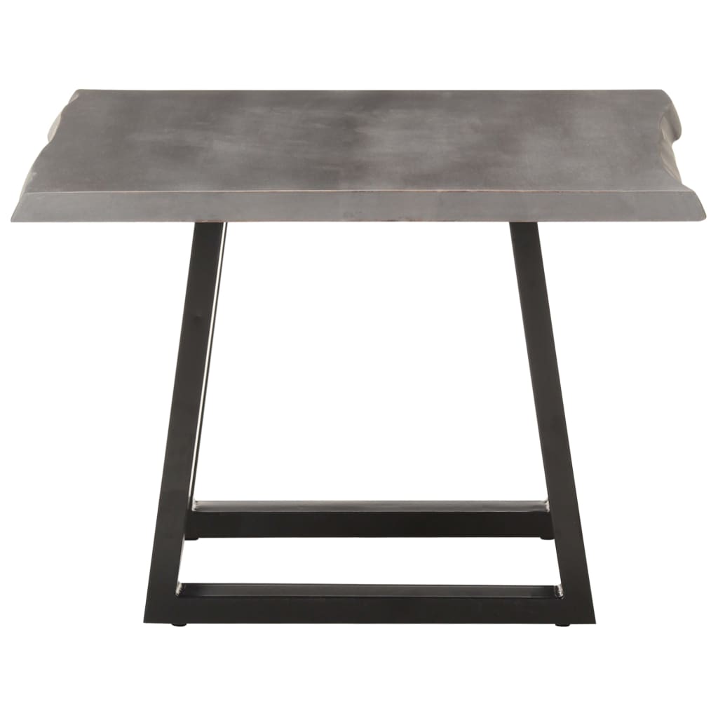 Mesa De Centro Borde Natural Madera Maciza Acacia 60x60x40 Cm_1