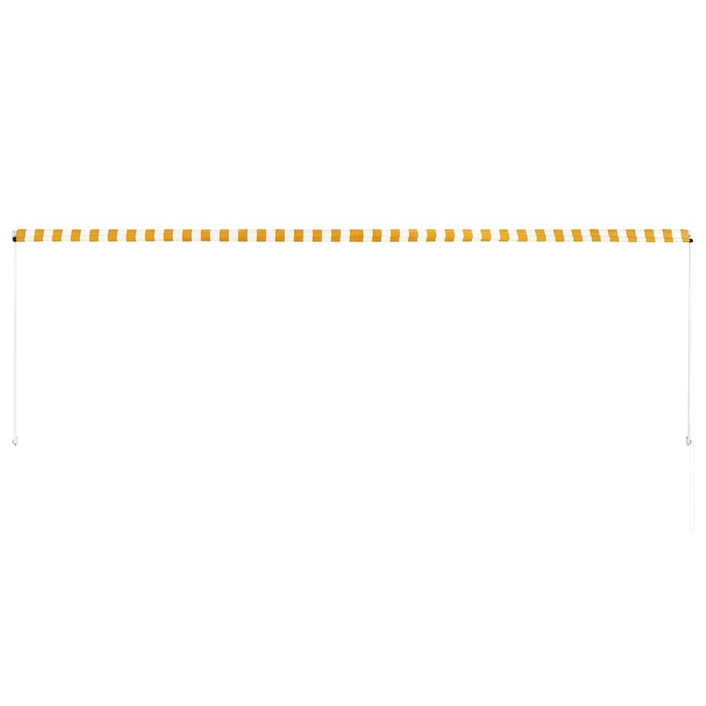 Toldo Retráctil 400x150 Cm Amarillo Y Blanco_4