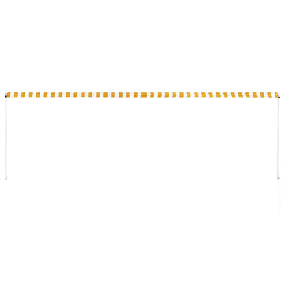 Toldo Retráctil 400x150 Cm Amarillo Y Blanco_4