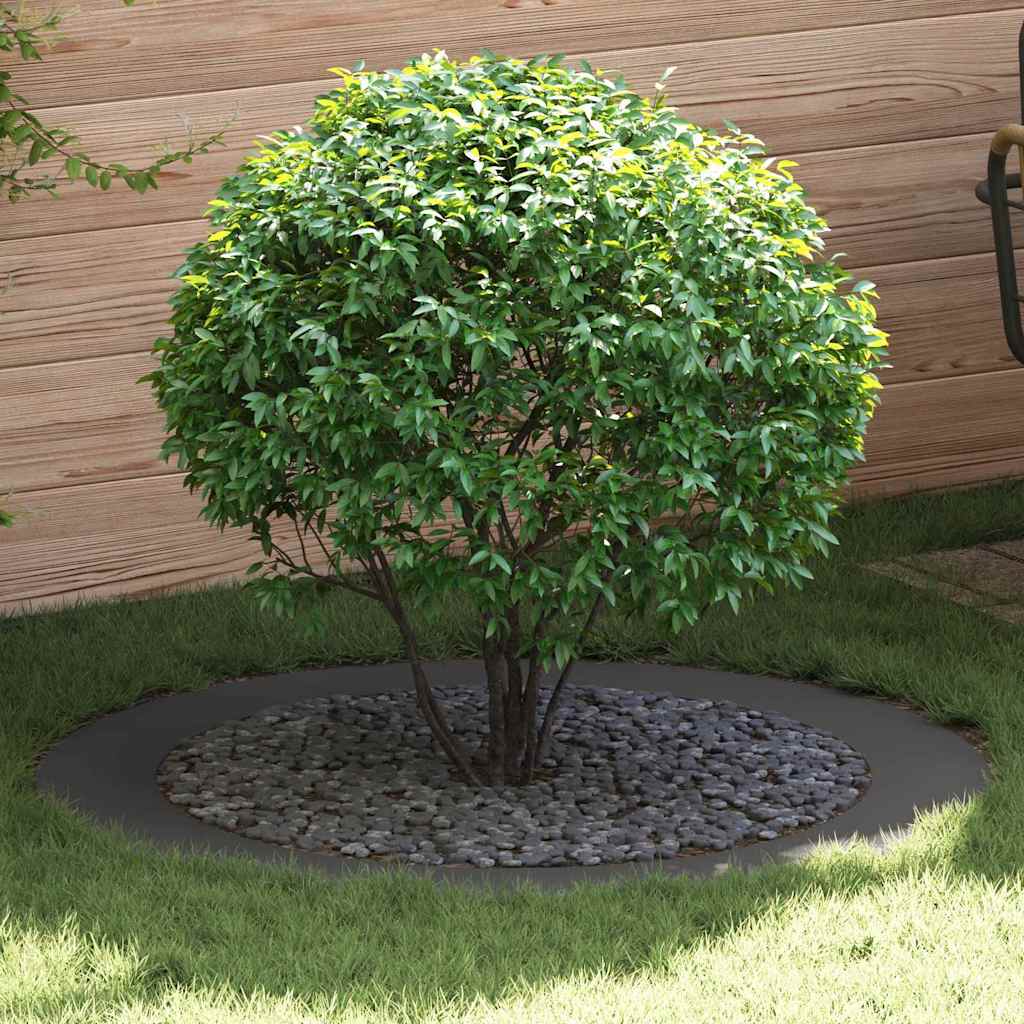 Adecuado Para Anillos De Árbol Plano 5 Uds. Negro Ø90/120 Cm_1