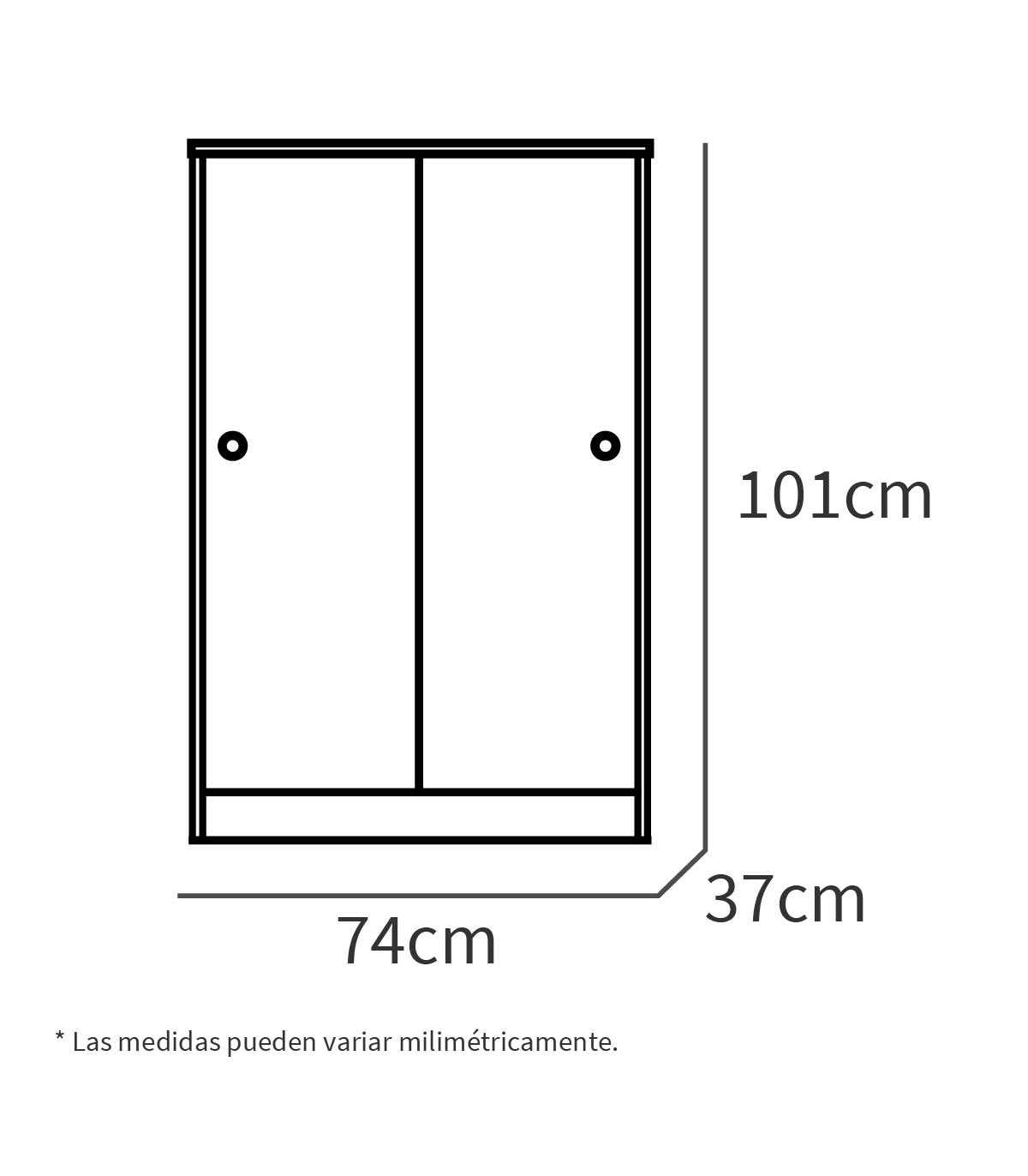 Armario Bajo Multiusos Tibet 2 Correderas Acabado Roble Cambrian, 120 Cm(alto)74 Cm(ancho)_3