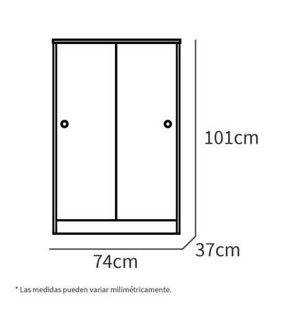 Armario Bajo Multiusos Tibet 2 Correderas Acabado Roble Cambrian, 120 Cm(alto)74 Cm(ancho)_3