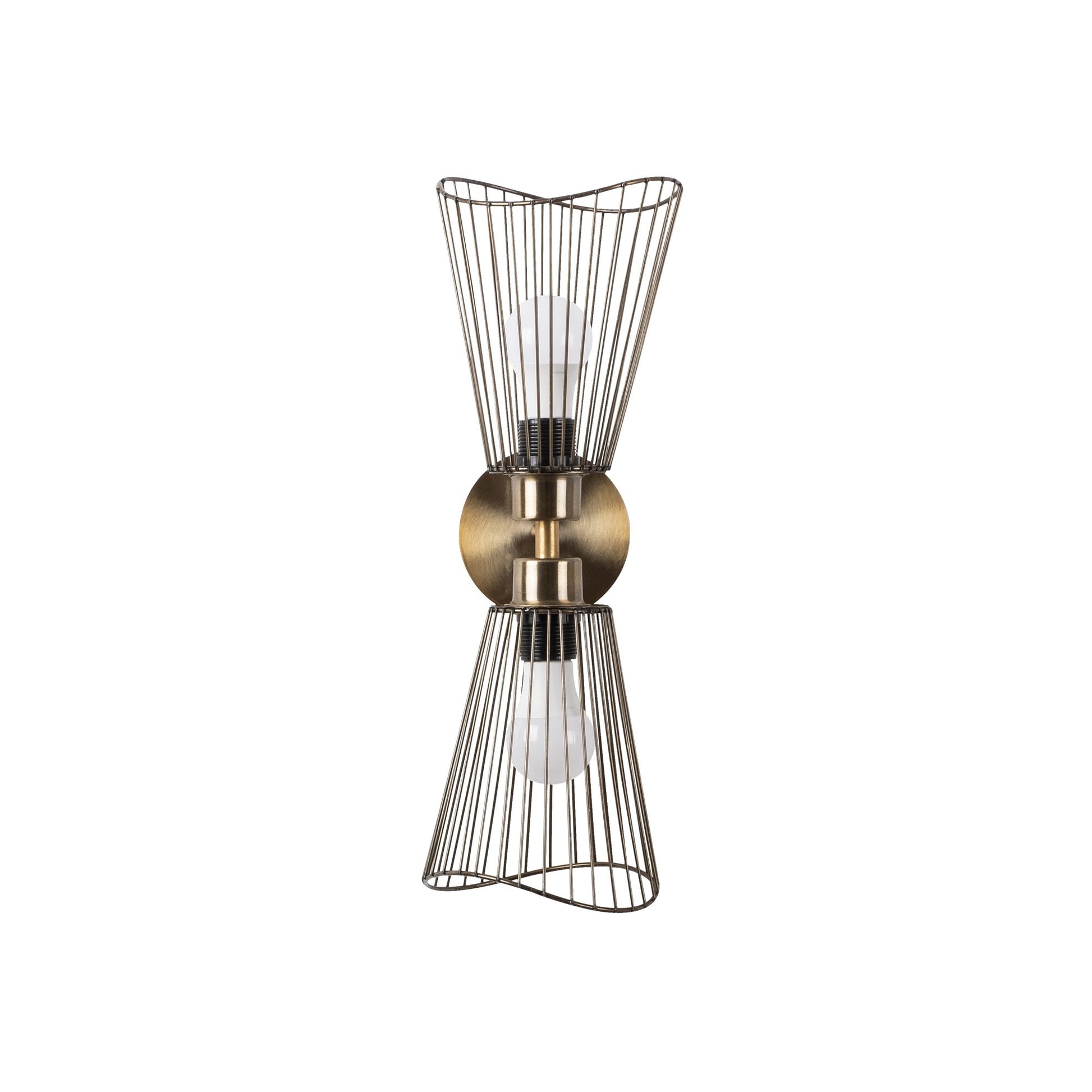 Aplique De Pared, Metal , Vintage, 16x16x48, Casquillo 2 X E 27 Max 40 W_2