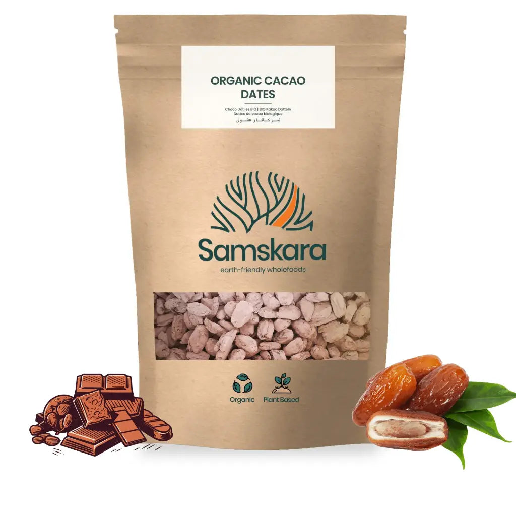 Dátiles Con Cacao Bio - 500g | Dátiles Ecológicos Naturales, Endulzante Vegano Sin Azúcares Refinados, Ricos En Fibra_0