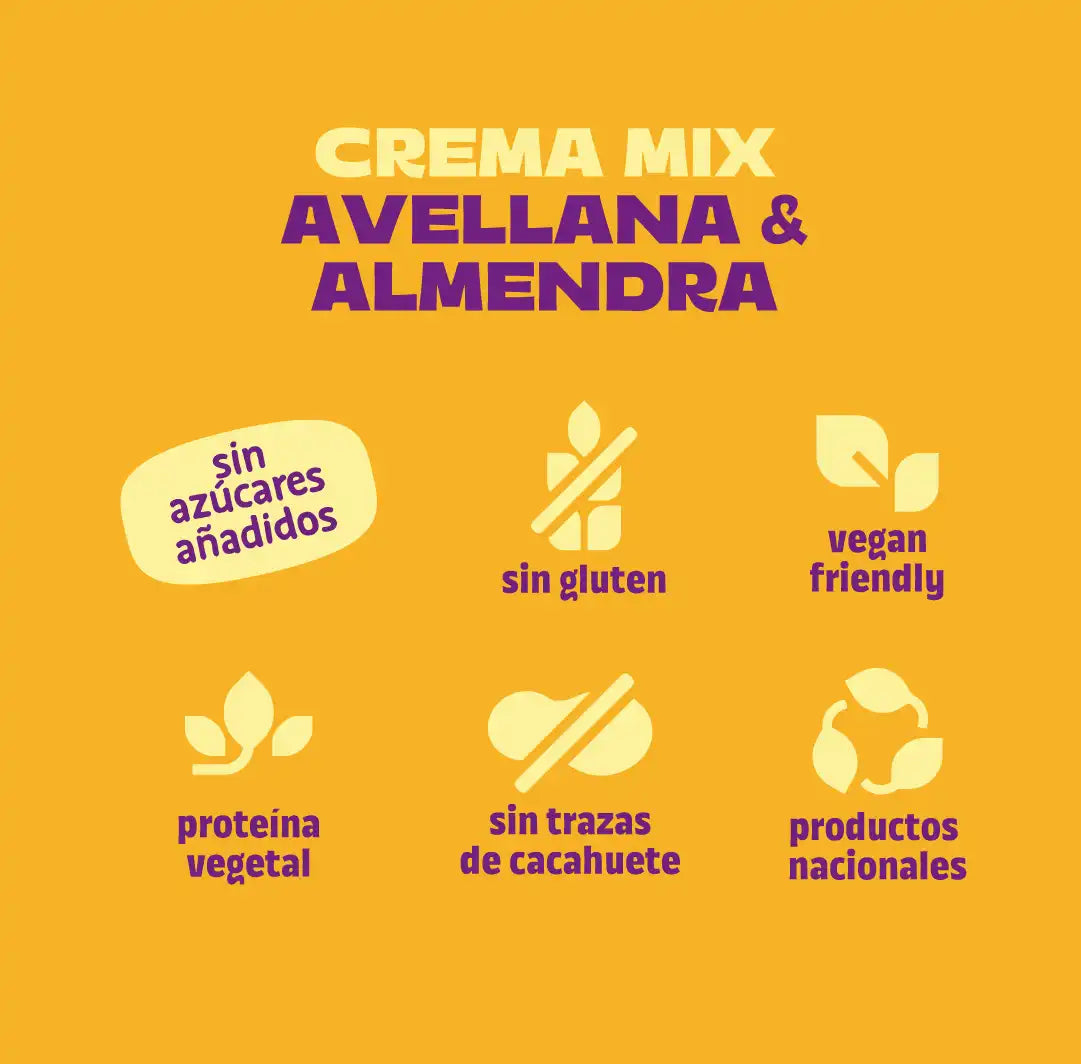 Pack crema de avellana y almendra nacional 6 uds The Nut Club 1200g_5