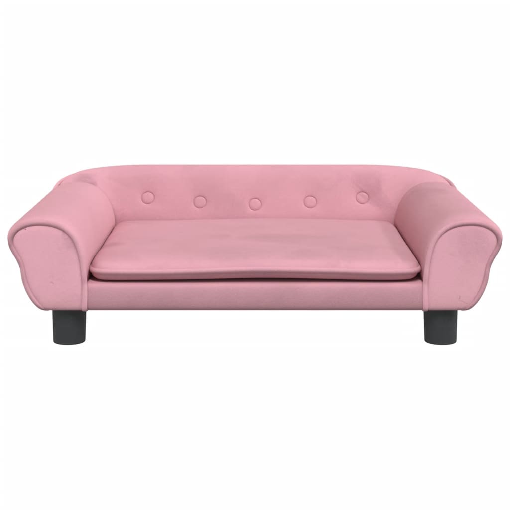 Cama Para Perros De Terciopelo Rosa 70x48x22 Cm / Vetonek_0