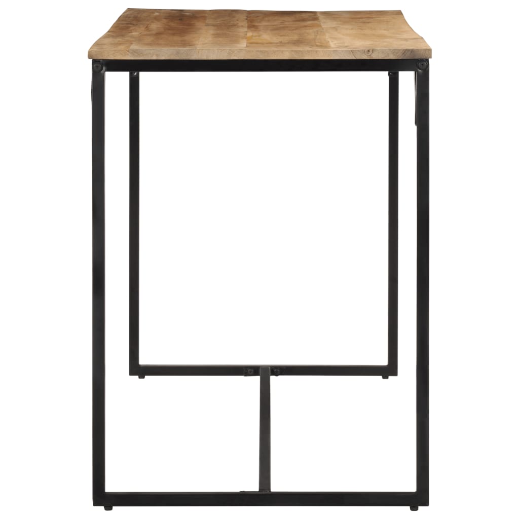 Mesa De Comedor Madera Maciza De Mango Rugosa 110x55x75 Cm_1