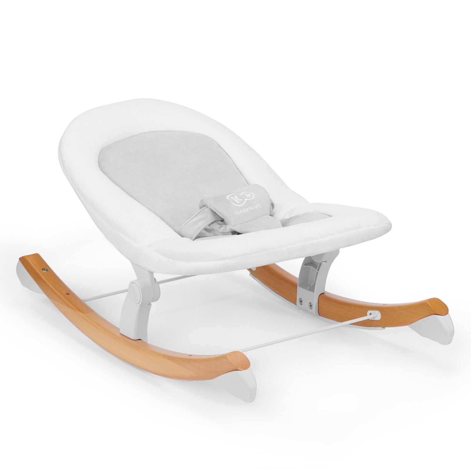 Hamaca Mecedora De Madera Para Bebé Finio White_1