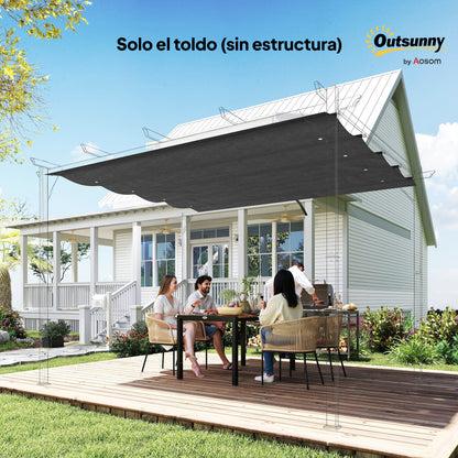 Outsunny Techo De Pérgola Retráctil 3x2,5 M Para Marco De Pérgola De 2,85x2 M_3