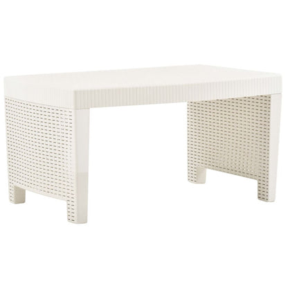 Vidaxl Juego De Muebles De Jardín 3 Piezas Plástico Blanco_5