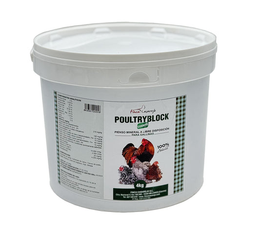 Poultry Block Coxmite - Pienso Complementario Para Aves De Corral - Finca Casarejo (4 Kg)_0