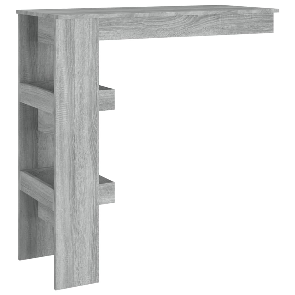 Mesa De Bar De Pared Madera Contrachapada Gris 102x45x103,5cm_3