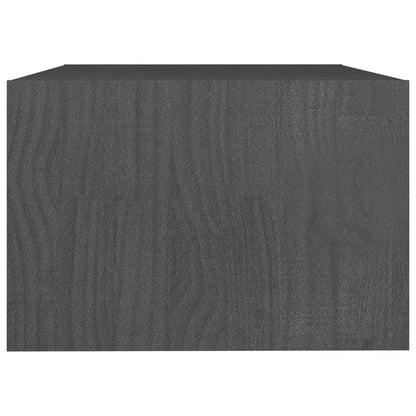 Mesa De Centro De Madera Maciza De Pino Gris 75x50x33,5 Cm_4