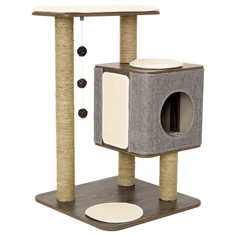Jack And Vanilla Casa Rascador Para Gatos Molly Gris 56x56x86 Cm_0