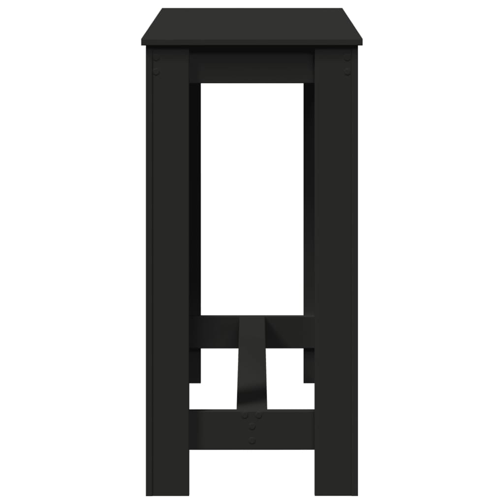 Mesa Alta De Bar Madera Ingeniería Negra 102x50x103,5 Cm_3