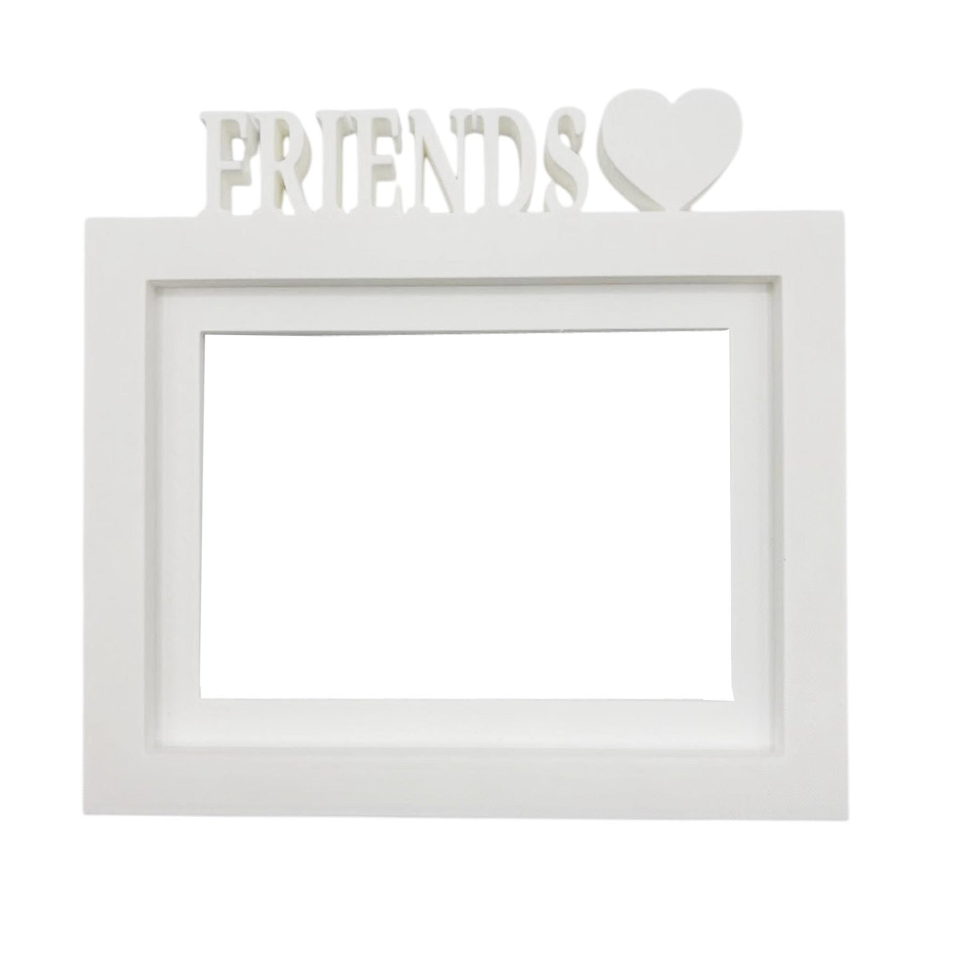 Marco De Fotos Mesa O Pared Modelo Friends 24x22.5cm Para Fotos 15x20cm Blanco