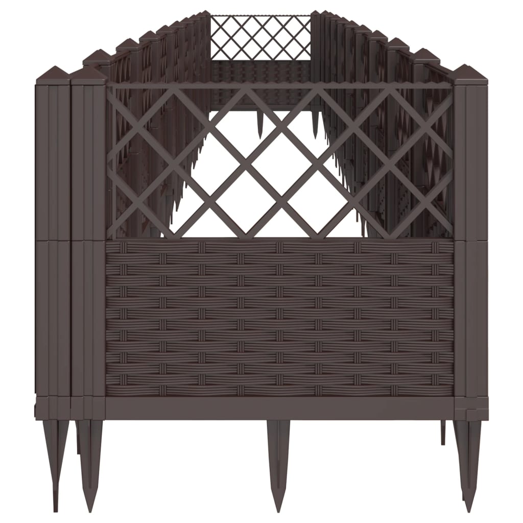 Jardinera Con Clavijas Pp Marrón 363,5x43,5x43,5 Cm_3