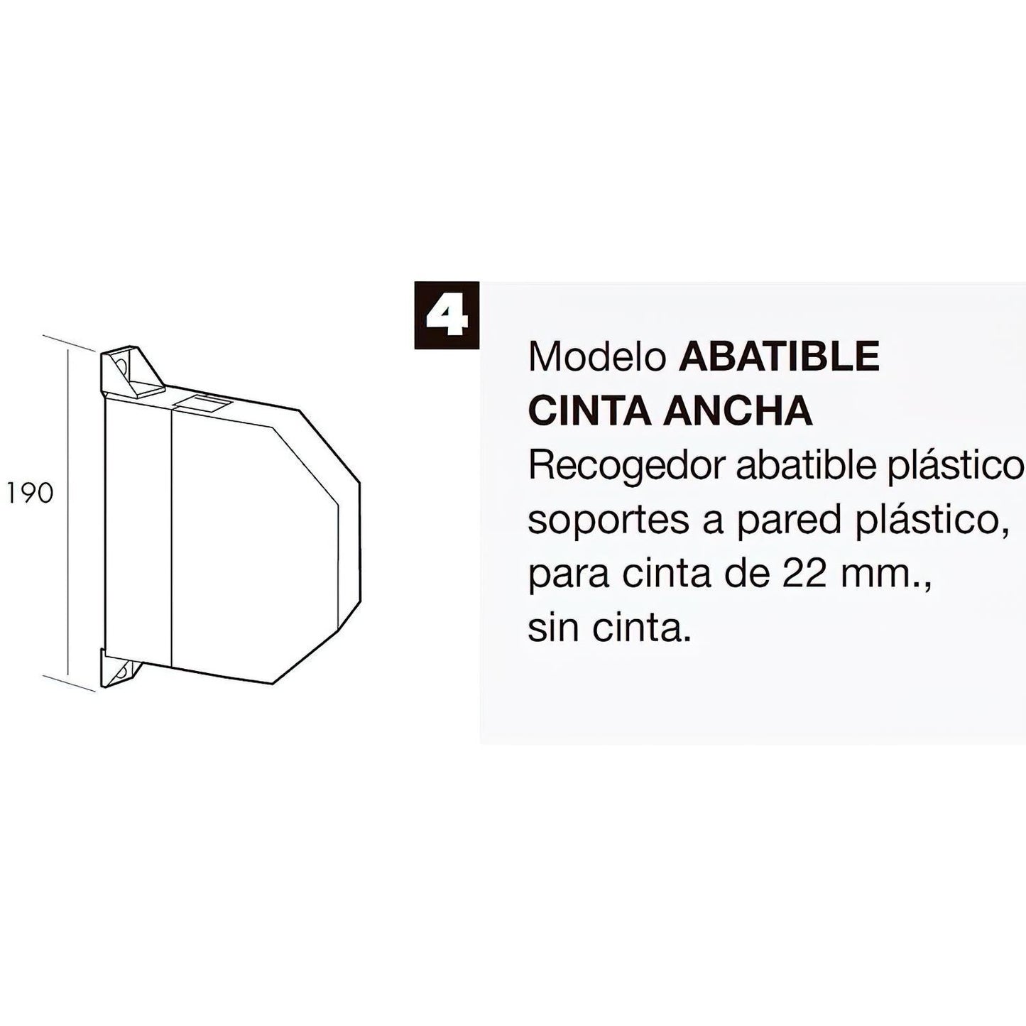 Recogedor Persiana Abatible Blanco Cinta 22 Mm._1