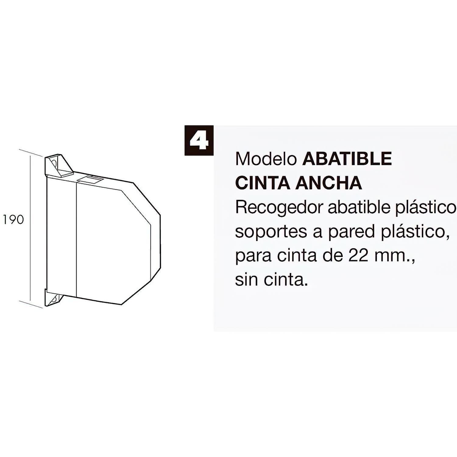 Recogedor Persiana Abatible Blanco Cinta 22 Mm._1