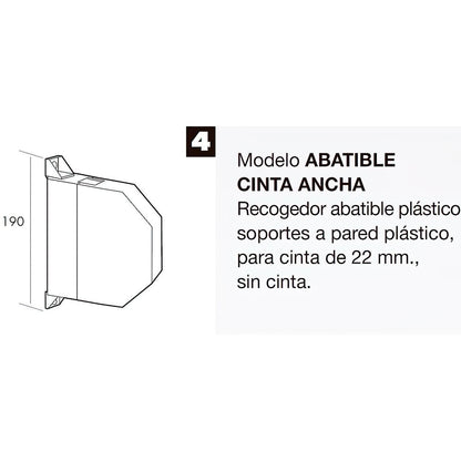 Recogedor Persiana Abatible Blanco Cinta 22 Mm._1