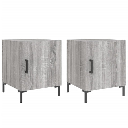 Mesitas Noche 2 Uds Madera Ingeniería Gris Sonoma 40x40x50 Cm_0