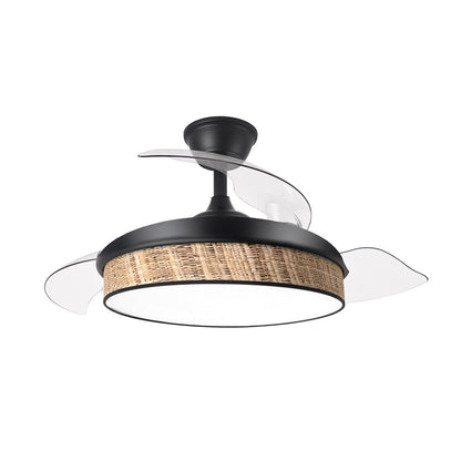 Ventilador Dc Moda 72w Negro/caã±izo Oscuro 91d 3aspas 7200lm 3000-4000-6000k Remoto+ Memoria+ Temporizador_1