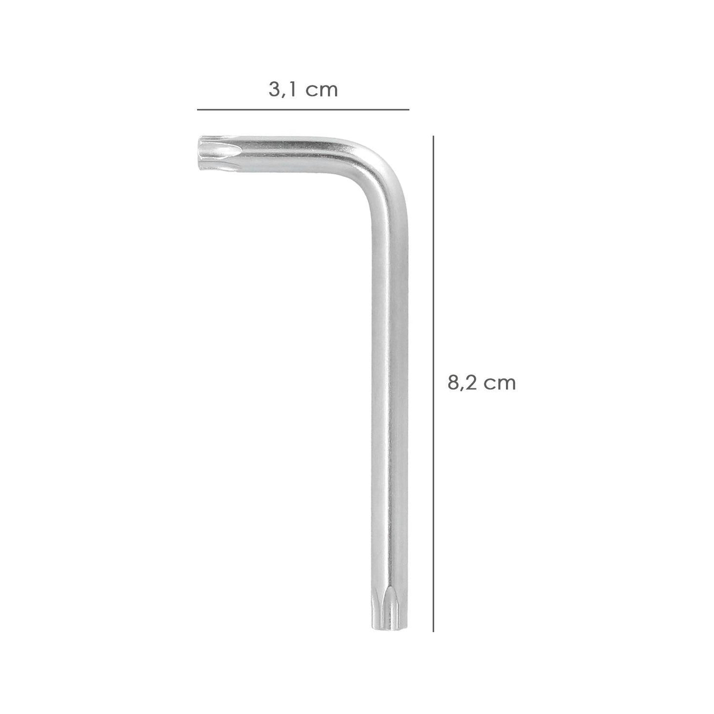 Llave Torx Inviolable Standar Acero Cromo Vanadio Profesional T30 Mm. Llave Estrella, Llave Allen Estrella_1