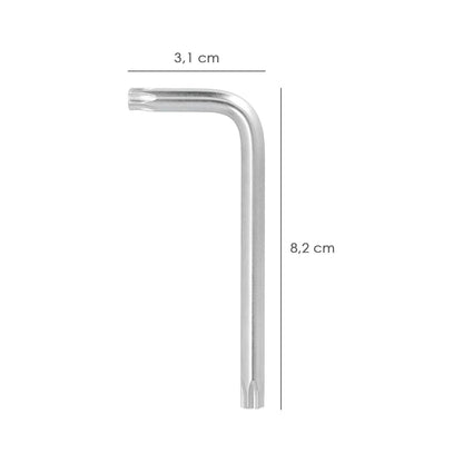 Llave Torx Inviolable Standar Acero Cromo Vanadio Profesional T30 Mm. Llave Estrella, Llave Allen Estrella_1