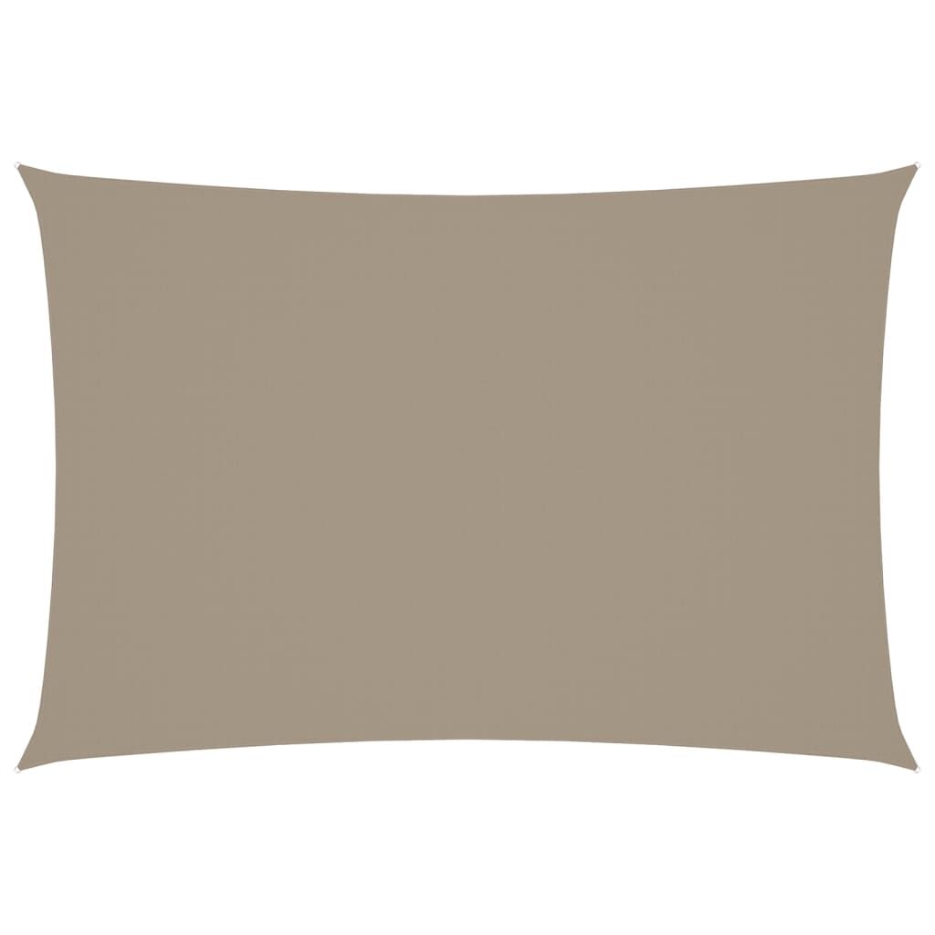 Vidaxl Toldo De Vela Rectangular Tela Oxford Gris Taupe 3x5 M_0