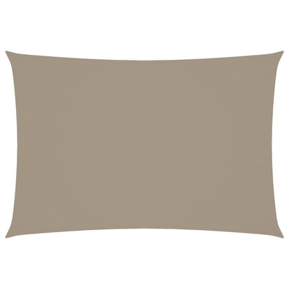 Vidaxl Toldo De Vela Rectangular Tela Oxford Gris Taupe 3x5 M_0