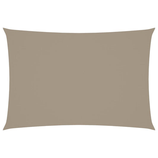 Vidaxl Toldo De Vela Rectangular Tela Oxford Gris Taupe 3x5 M_0
