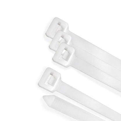 Brida Nylon 100%. Color Blanco / Natural 4,5 X 360 Mm. 100 Piezas. Abrazadera Plastico, Organizador Cables, Alta Resistencia_0