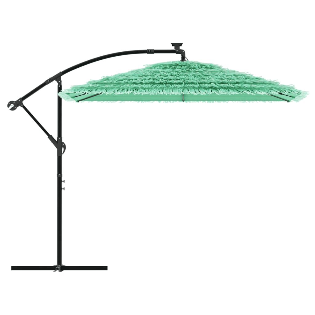 Vidaxl Sombrilla De Jardín Con Poste De Acero Verde 246x246x230 Cm_3