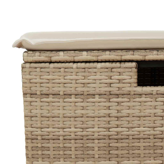 Set Sofás Jardín Y Cojines 2 Pzas Ratán Sintético Acacia Beige / Vetonek_0