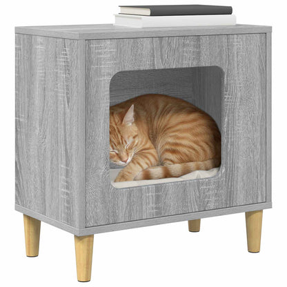 Casa Para Gatos Gris Sonoma 51 X 30 X 52 Cm_2