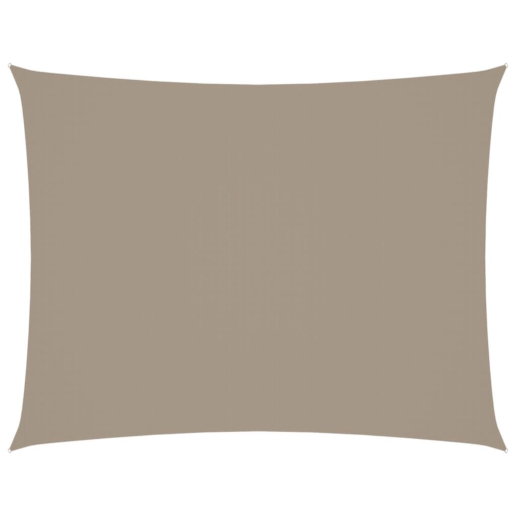 Vidaxl Toldo De Vela Rectangular Tela Oxford Gris Taupe 2,5x4 M_0