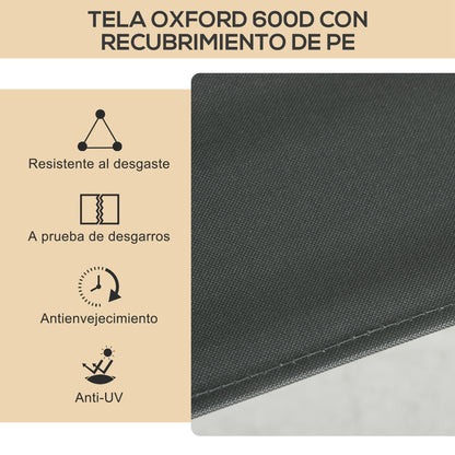 Outsunny Pack De 2 Sillas Plegable De Camping Con Reposabrazos Gris Oscuro_5
