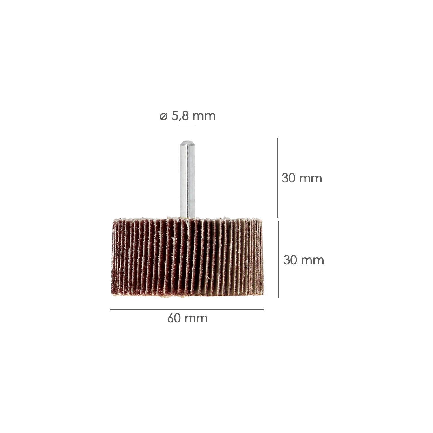 Abanico Lija Grano 40 Medida Ø 60 X 30 Mm. Disco Abrasivo Laminas, Ruedas Mil Hojas, Ruedas Abrasivas,lijado,desbaste,pulir_1
