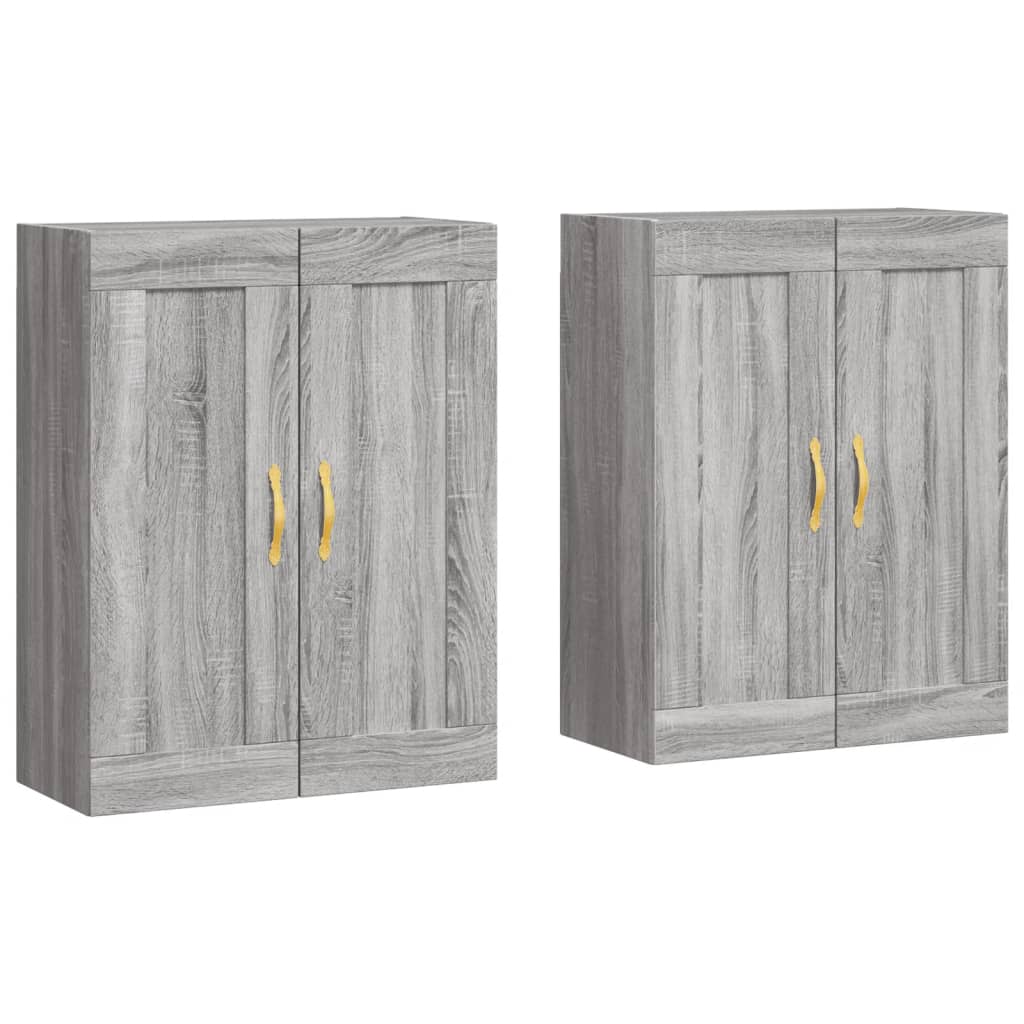 Armarios De Pared 2 Uds Madera De Ingeniería Gris Sonoma_1
