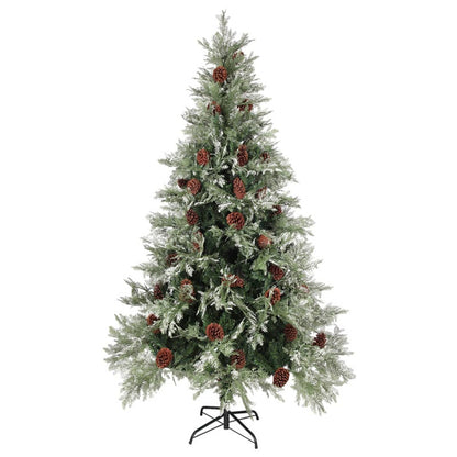 Vidaxl Árbol De Navidad Con Luces Y Piñas Pvc Pe Verde 195 Cm_1