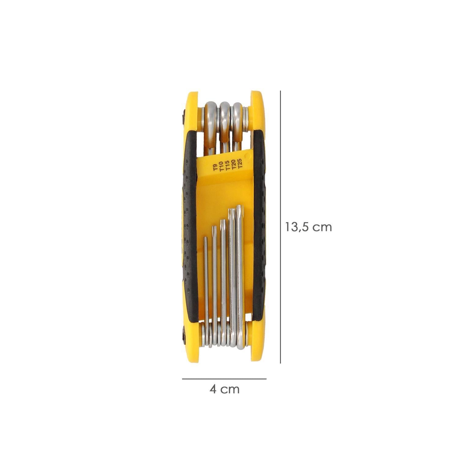 Juego Llaves Torx Plegable  8 Piezas Inviolable, Llave Torx Hexagonal, Llave Estrella, Llave Allen Estrella_3