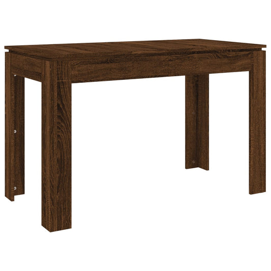 Mesa De Comedor Madera De Ingeniería Marrón Roble 120x60x76 Cm_0
