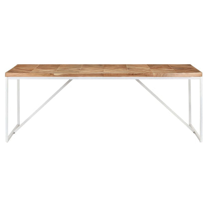 Mesa De Comedor Madera Maciza De Acacia Y Mango 200x90x76 Cm_0