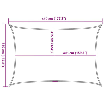 Vidaxl Toldo De Vela Naranja Hdpe 160 G/m² 3,5x4,5 M_2