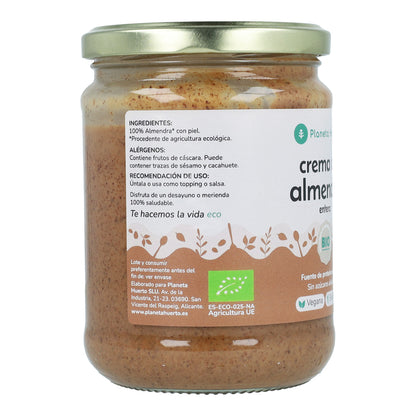 Crema de Almendras Enteras ECO Planeta Huerto 350 g