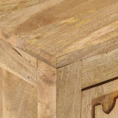 Mesita De Noche De Madera Maciza De Mango 40x30x50 Cm_3
